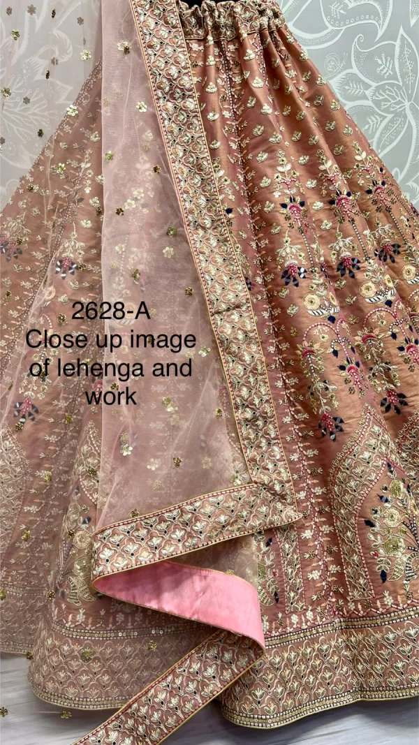 Sequence Embroidered Lehenga Choli (baby pink)