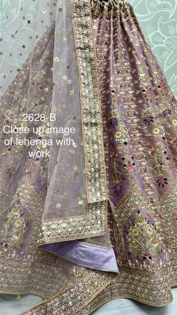 Sequence Embroidered Lehenga Choli (light purple)