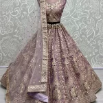 Sequence Embroidered Lehenga Choli (light purple)