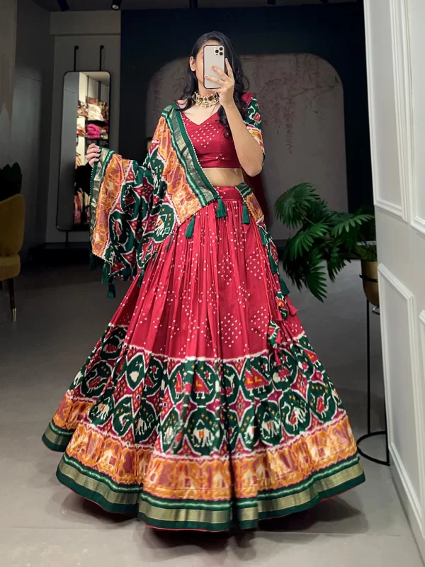 Patola Lehenga  (Purple)